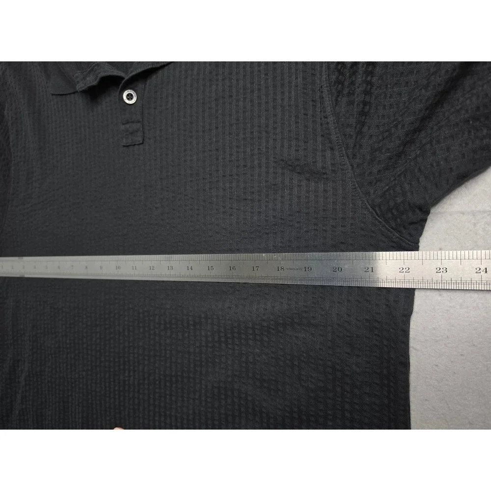 Jordan Two 3 Polo Shirt Mens XL Black‎ Cotton Textured Short Sleeve Golf Tennis